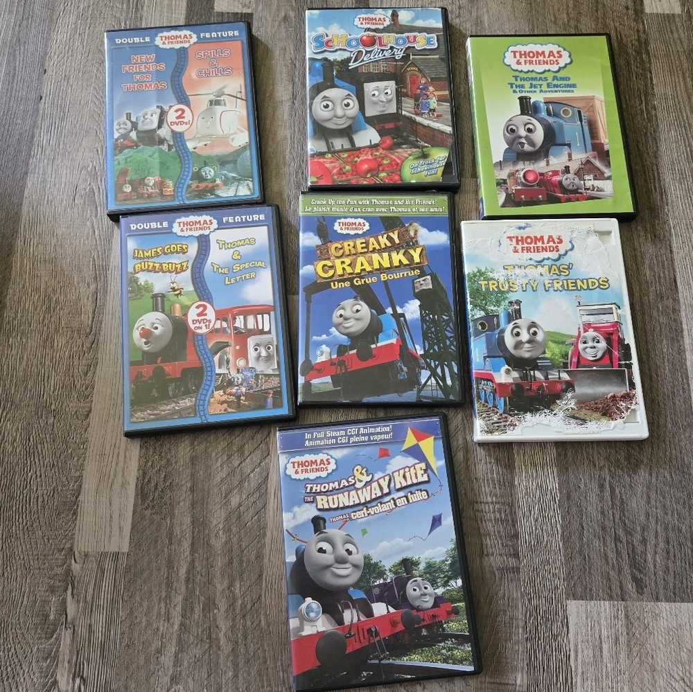 Thomas & Friends DVD Lot of 7 Thomas the Tank Engine Kids Childrens Movie Pack